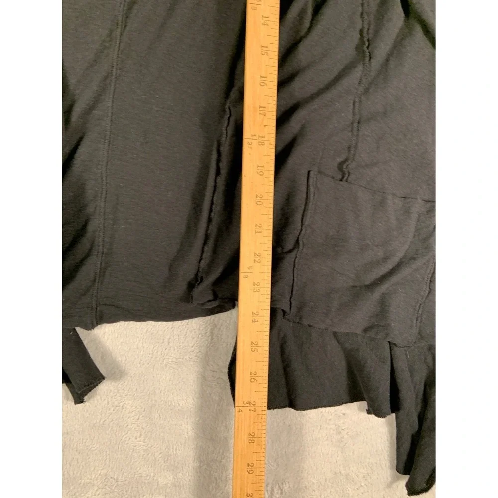 James Perse Cardigan Womens Size 4 Black Long Sleeve USA Cotton
